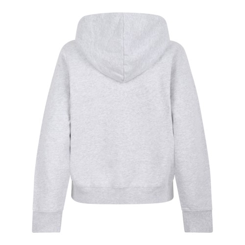Anine Bing Grey Cotton Zip-Up Hoodie. 2