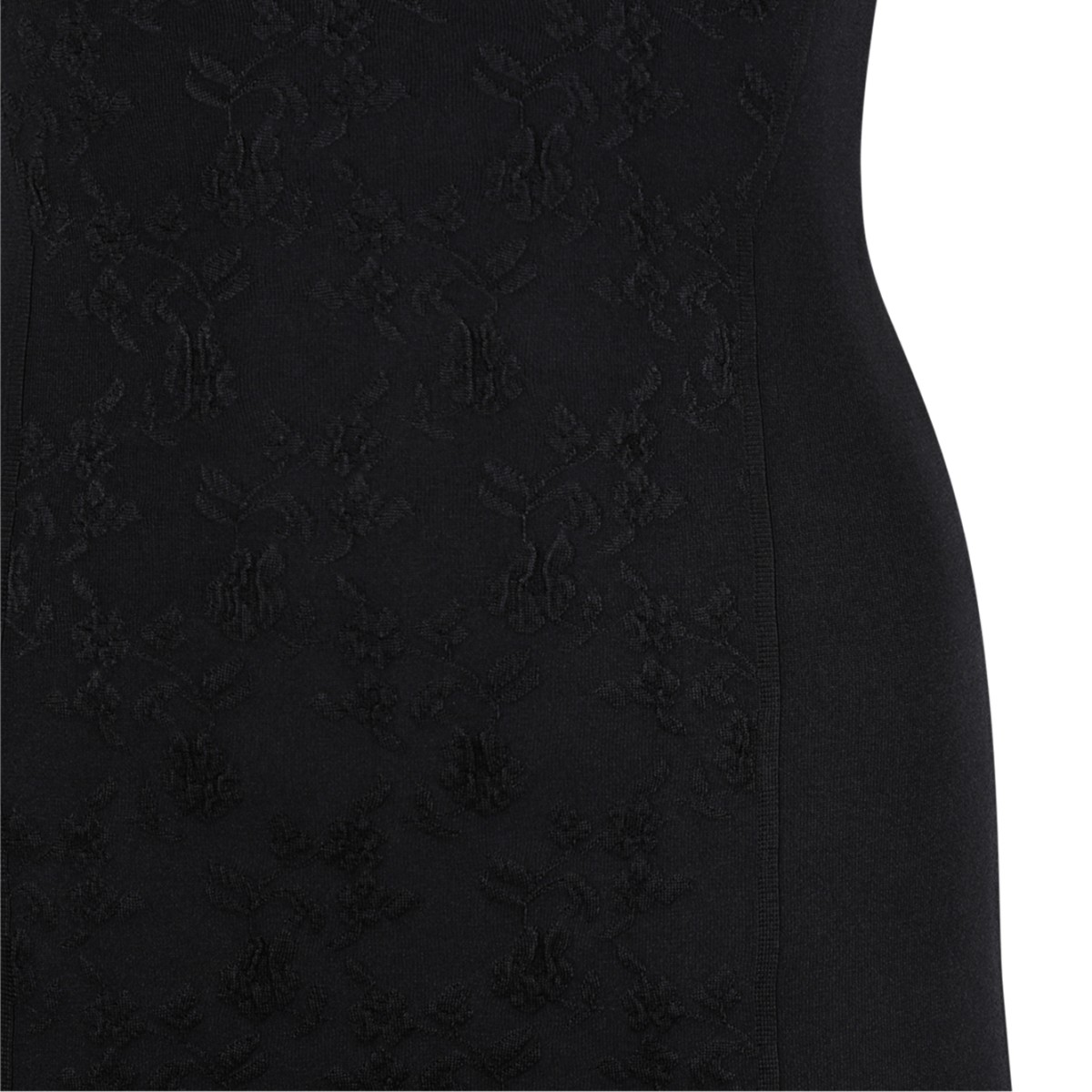 Alexander McQueen Black Strapless Tailored Dress.