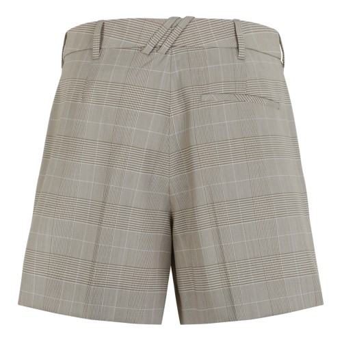 Burberry Beige Check Tailored Bermuda Shorts.