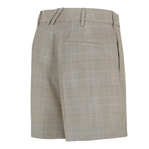 Burberry Beige Check Tailored Bermuda Shorts.