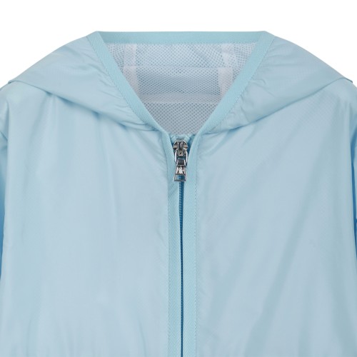 Moncler Kids Light Blue Hooded Jacket.