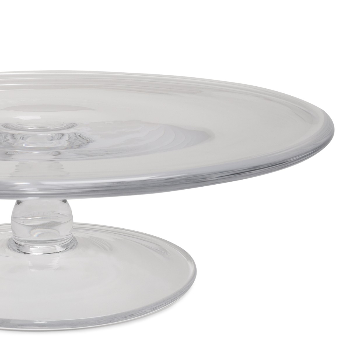 Ralph Lauren Home Clear Glass Cake Plate.