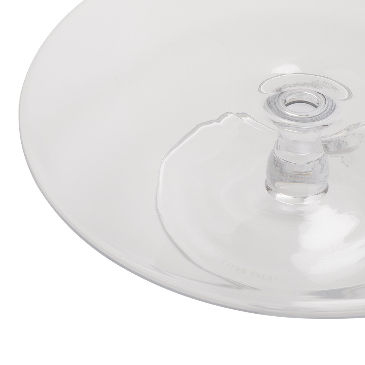Ralph Lauren Home Clear Glass Cake Plate.