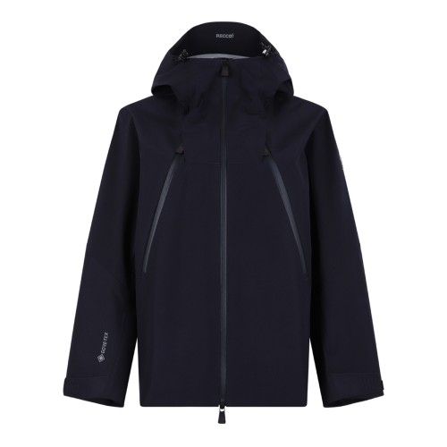 Moncler Grenoble Navy Technical Hooded Ski Jacket.