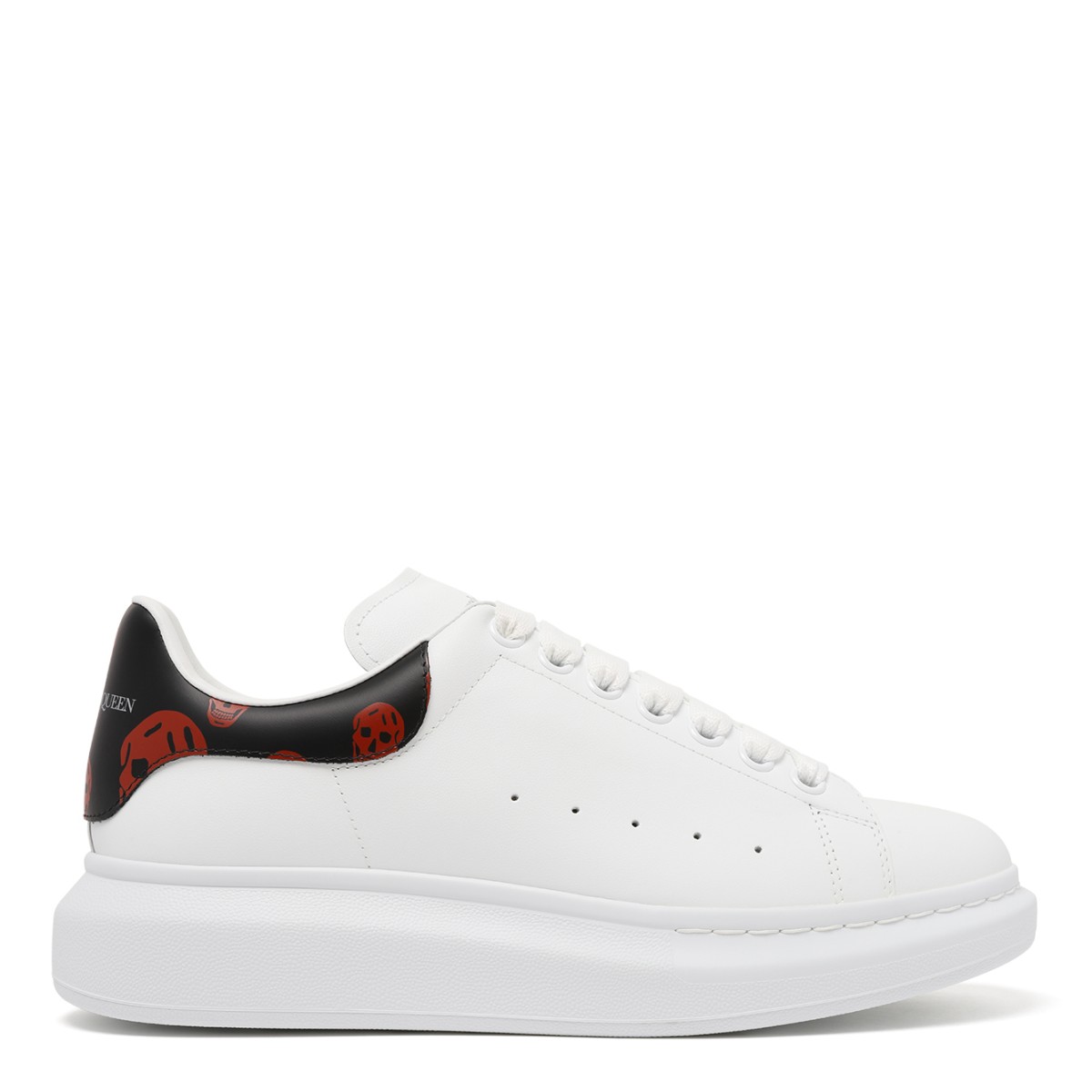 Alexander McQueen White Leather Oversized Sneakers.
