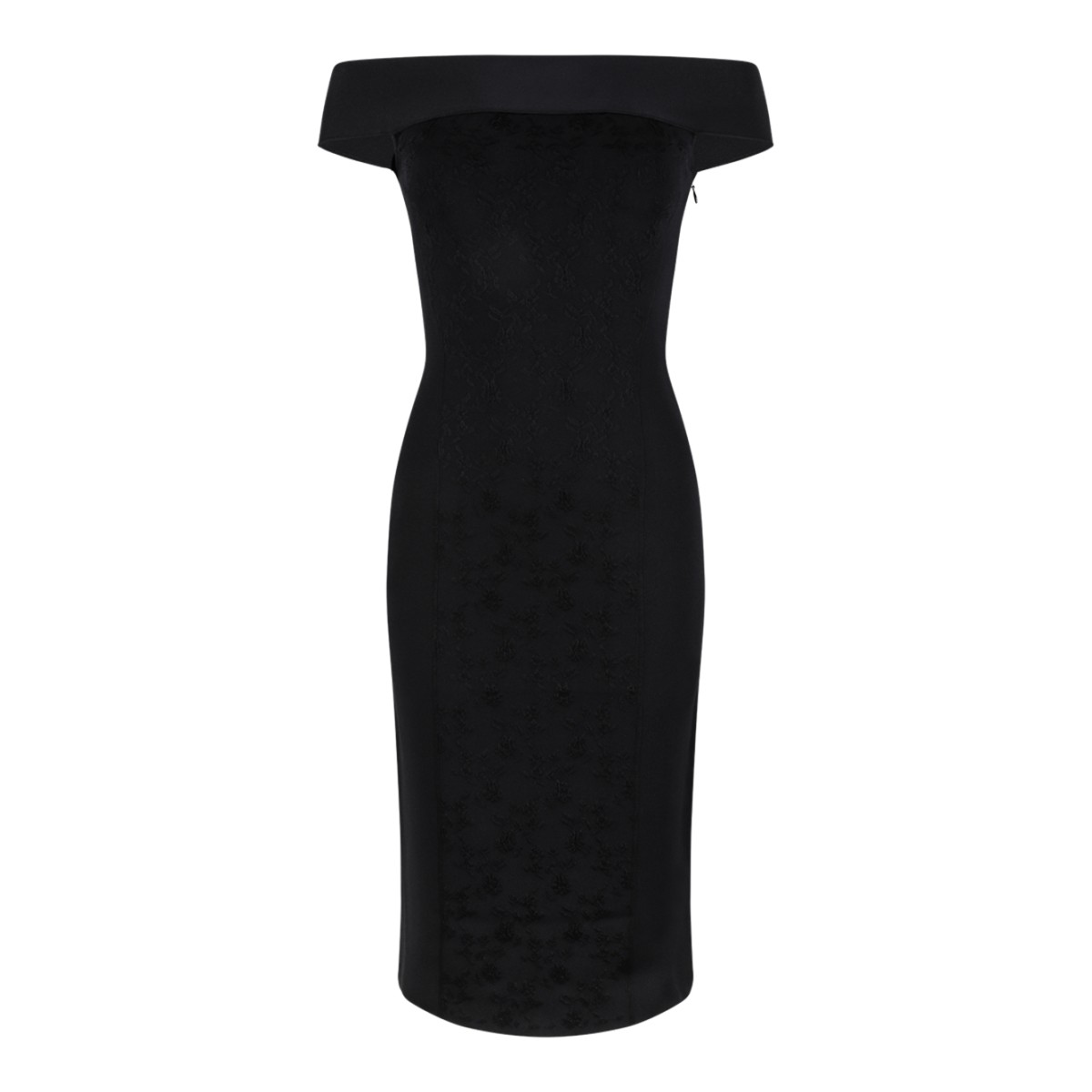 Alexander McQueen Black Strapless Tailored Dress.