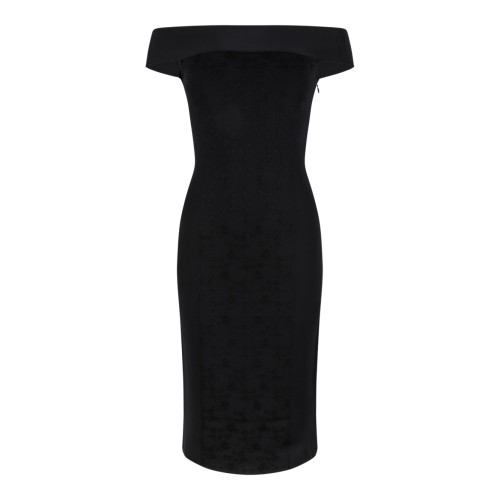 Alexander McQueen Black Strapless Tailored Dress.