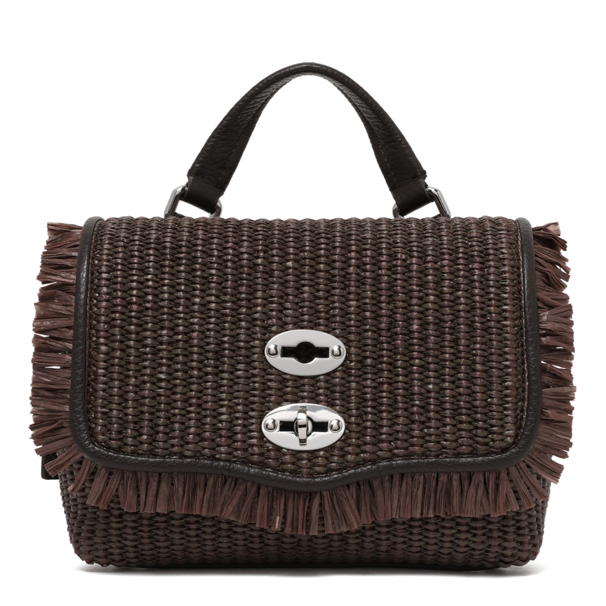 Zanellato Brown Woven Leather Handbag.