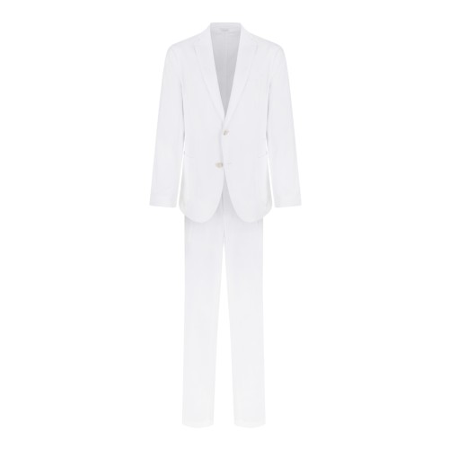 Boglioli White Tailored Single-Breasted Suit.