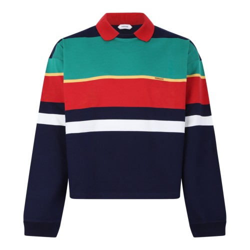 Versace Multicolor Striped Cotton Sweatshirt.