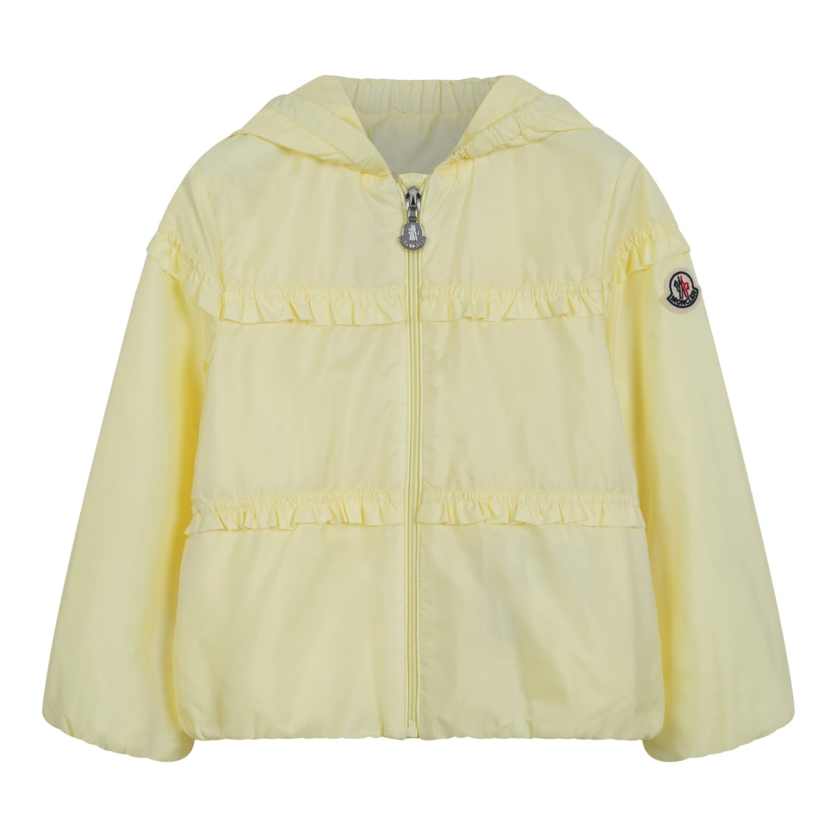 Moncler Kids Yellow Hooded Jacket.