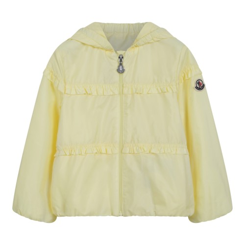 Moncler Kids Yellow Hooded Jacket.
