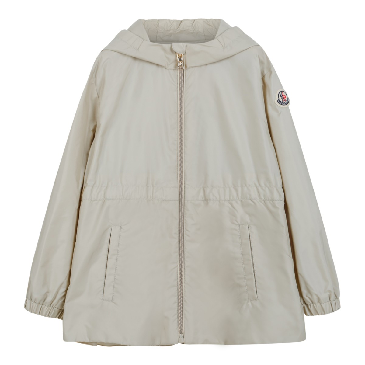 Moncler Kids Ivory Quilted Down Jacket.