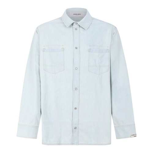 Golden Goose Light Blue Denim Shirt.