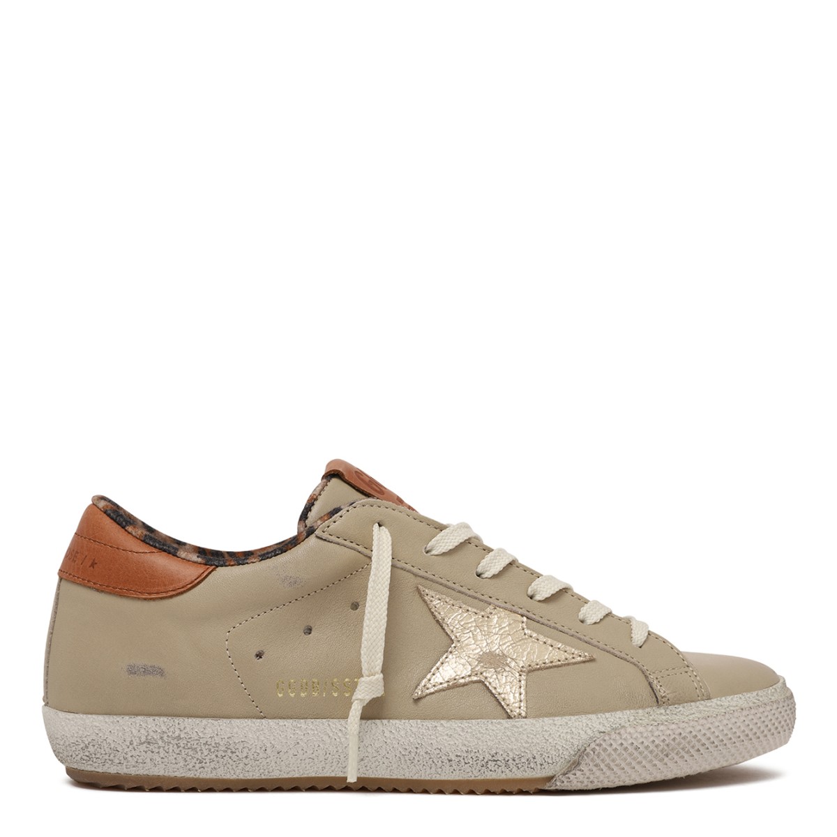 Golden Goose Gold Leather Sneakers.