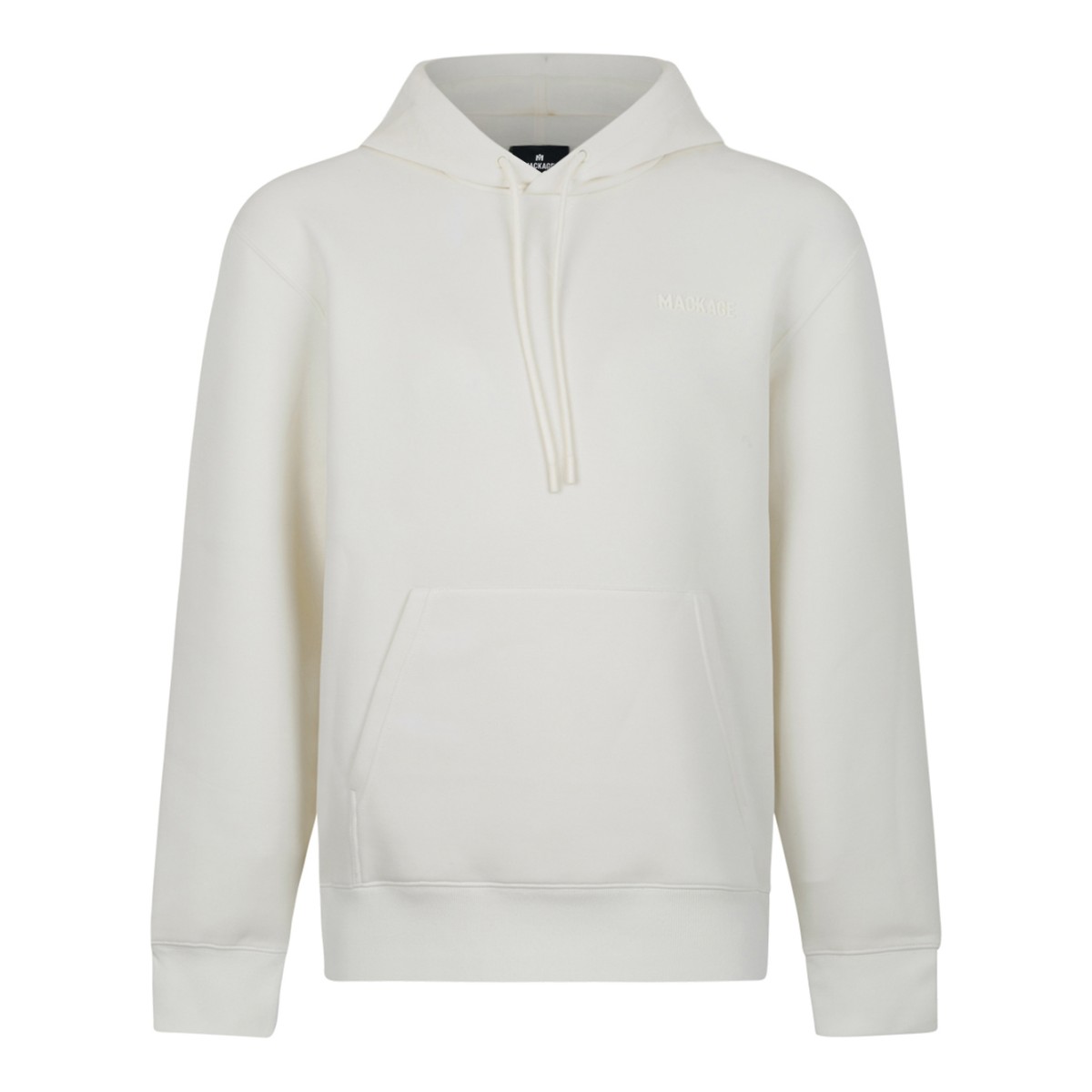 Mackage Cream Cotton Hooded Sweatshirt.