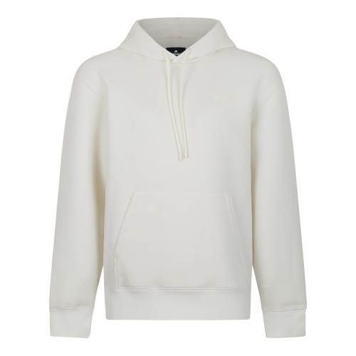 Mackage Cream Cotton Hooded Sweatshirt.