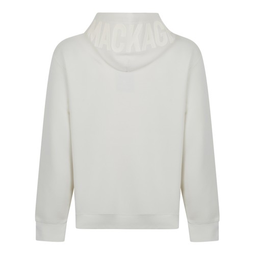 Mackage Cream Cotton Hooded Sweatshirt.