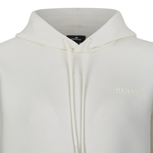 Mackage Cream Cotton Hooded Sweatshirt.