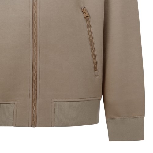 Mackage Beige Zip-Up Hooded Cardigan.