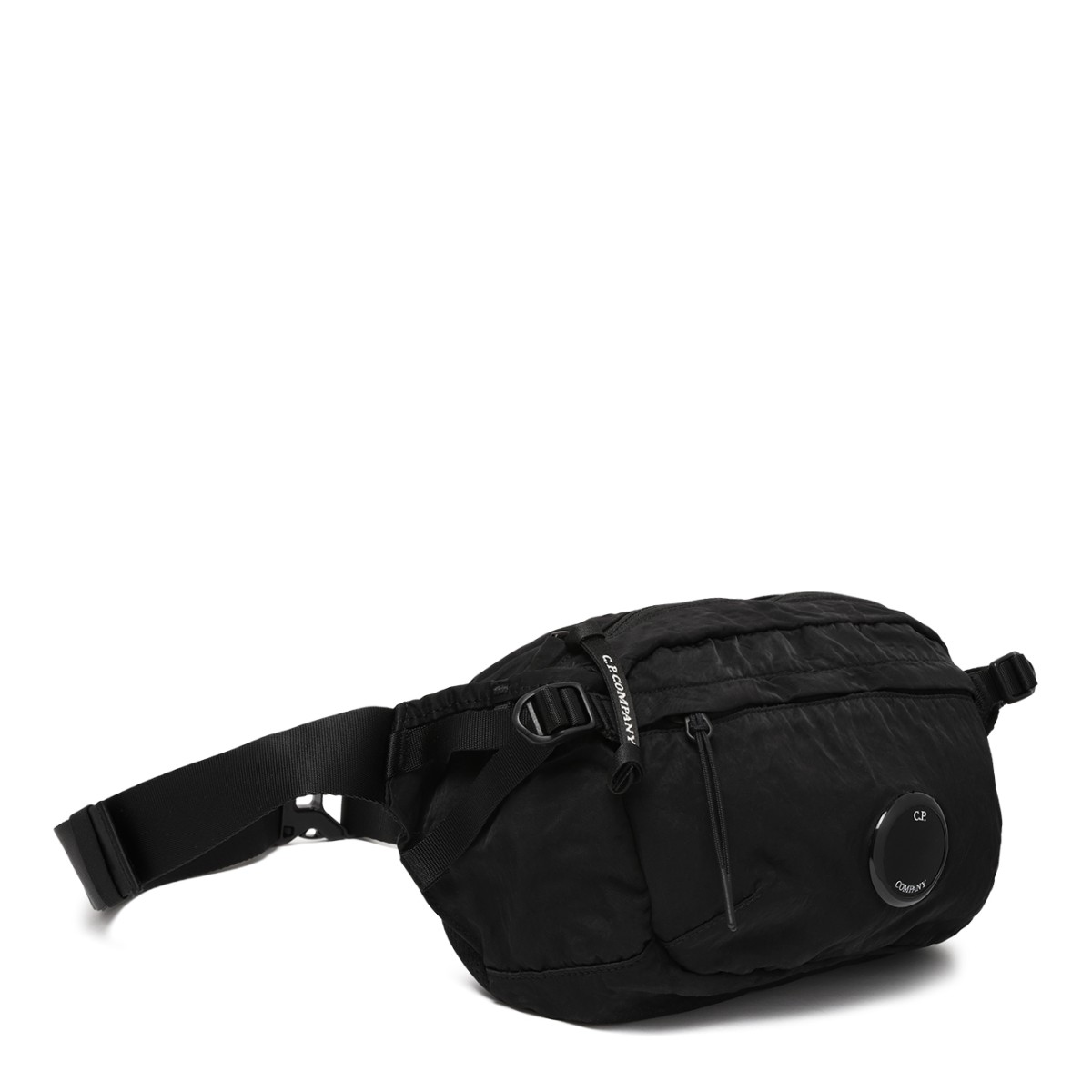 C.P. Company Black Nylon Lens Belt Bag.