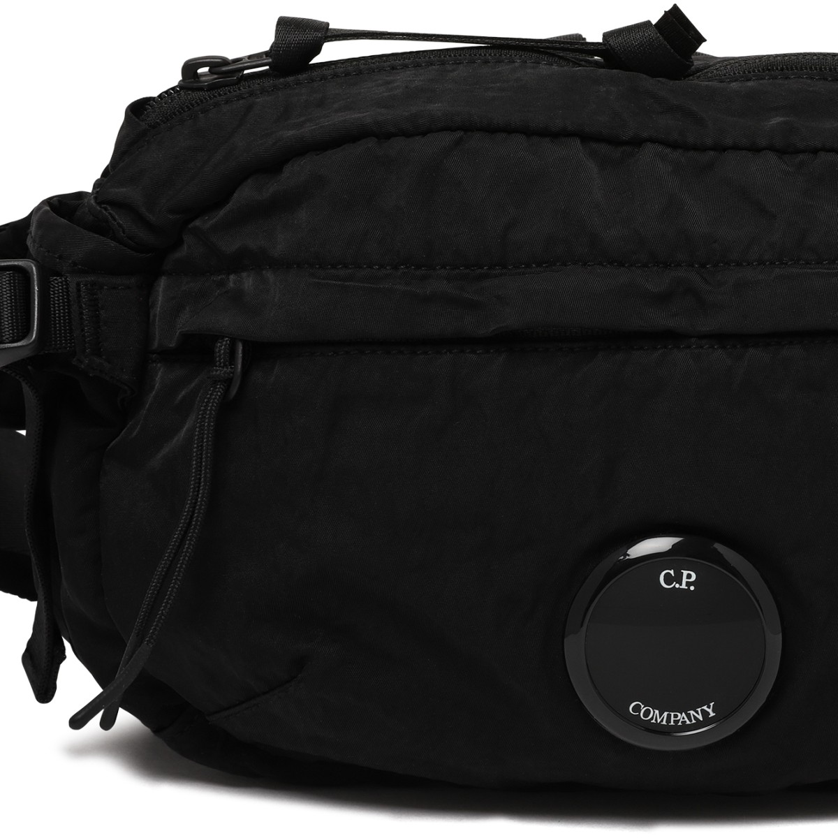 C.P. Company Black Nylon Lens Belt Bag.