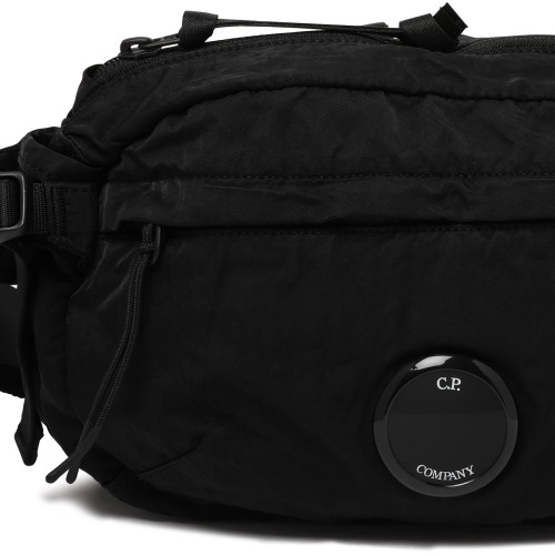 C.P. Company Black Nylon Lens Belt Bag.