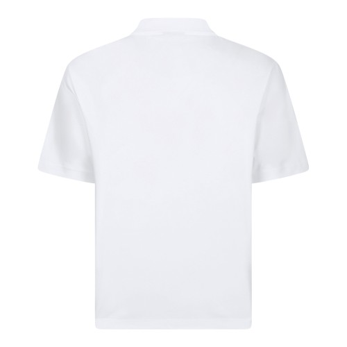Mackage White Cotton Polo Shirt.
