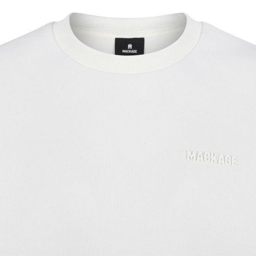 Mackage Cream Cotton Crew Neck Sweatshirt.