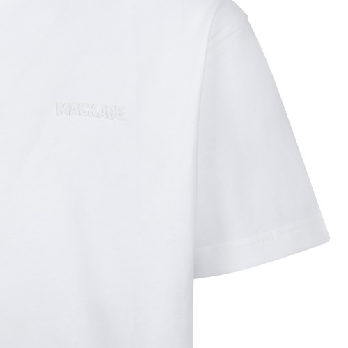 Mackage White Cotton Logo T-Shirt.