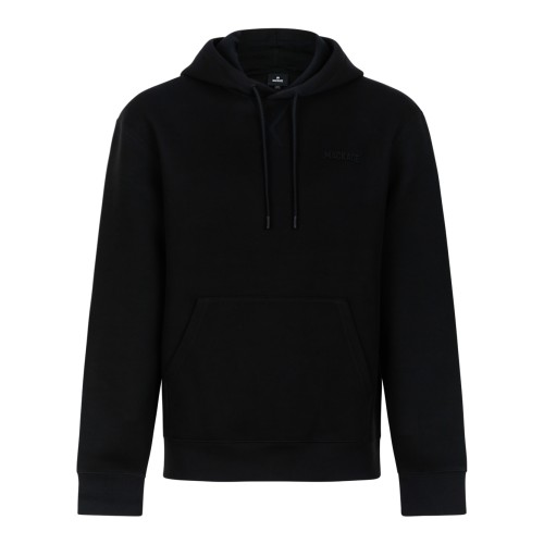 Mackage Black Cotton Hooded Sweatshirt.