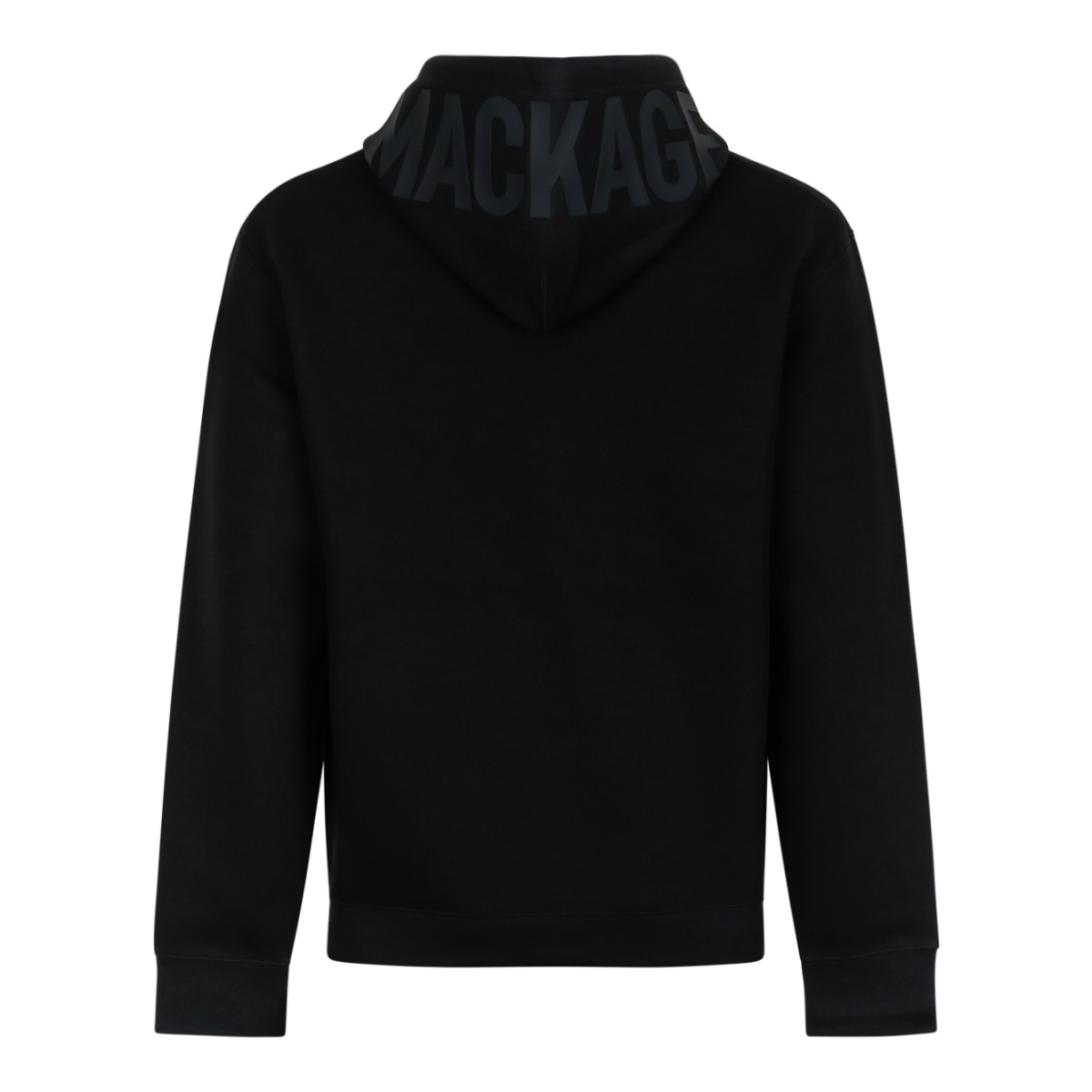 Mackage Black Cotton Hooded Sweatshirt.
