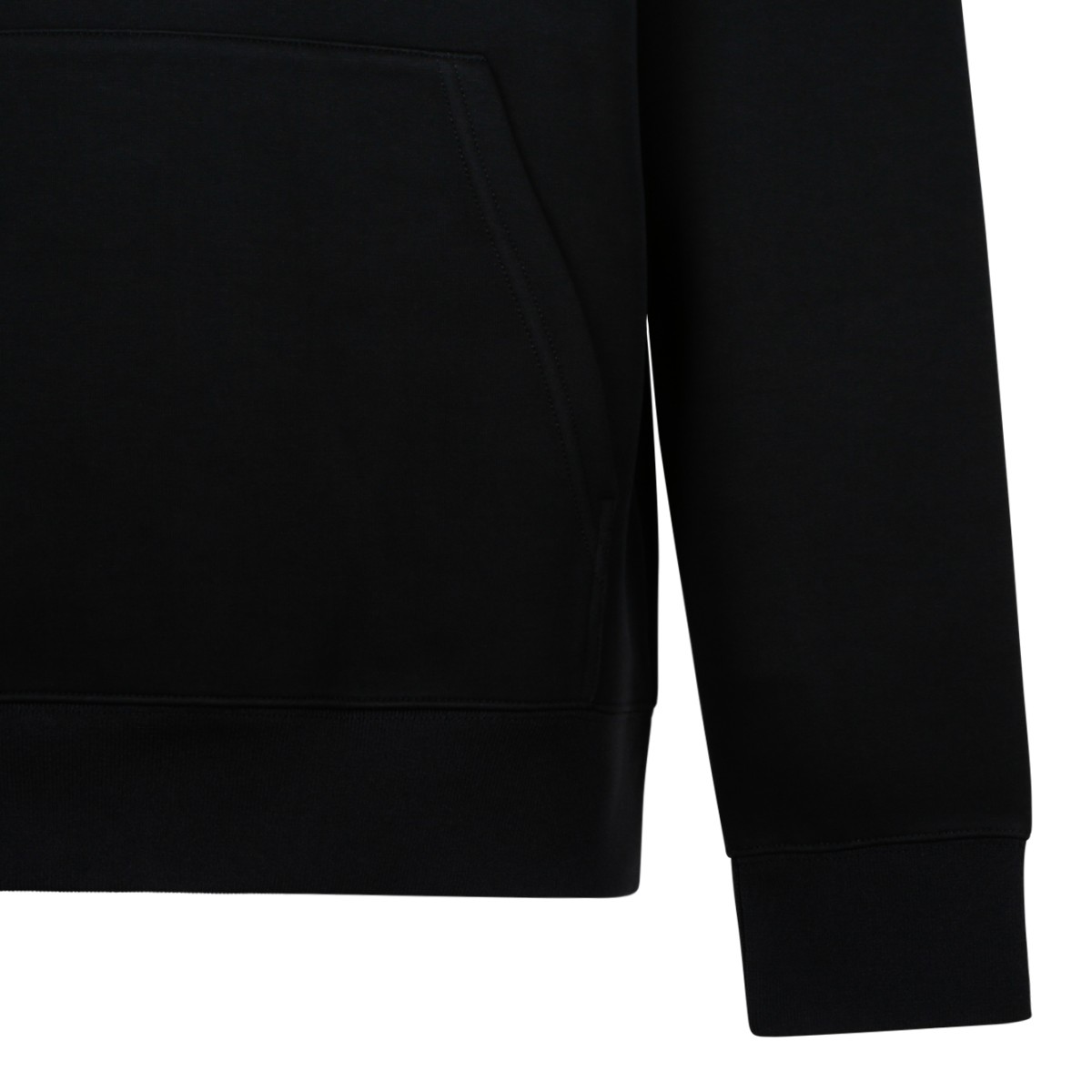Mackage Black Cotton Hooded Sweatshirt.