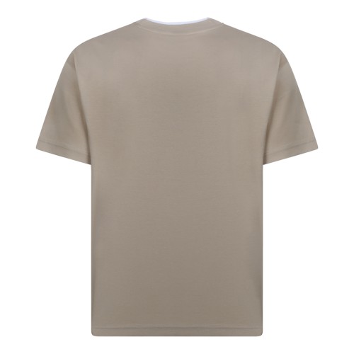 Mackage Beige Cotton Logo T-Shirt.