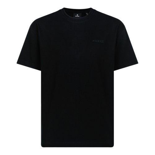 Mackage Black Cotton Logo T-Shirt.