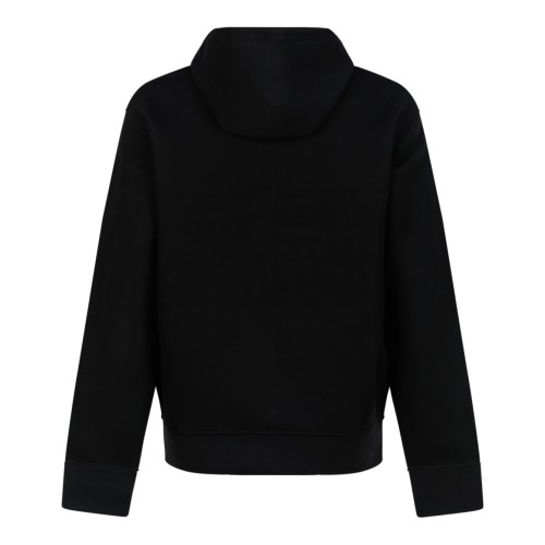 Mackage Black Zip-Up Hooded Cardigan. 2
