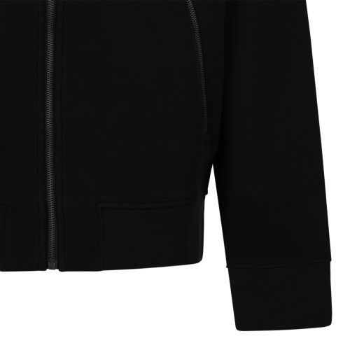 Mackage Black Zip-Up Hooded Cardigan.