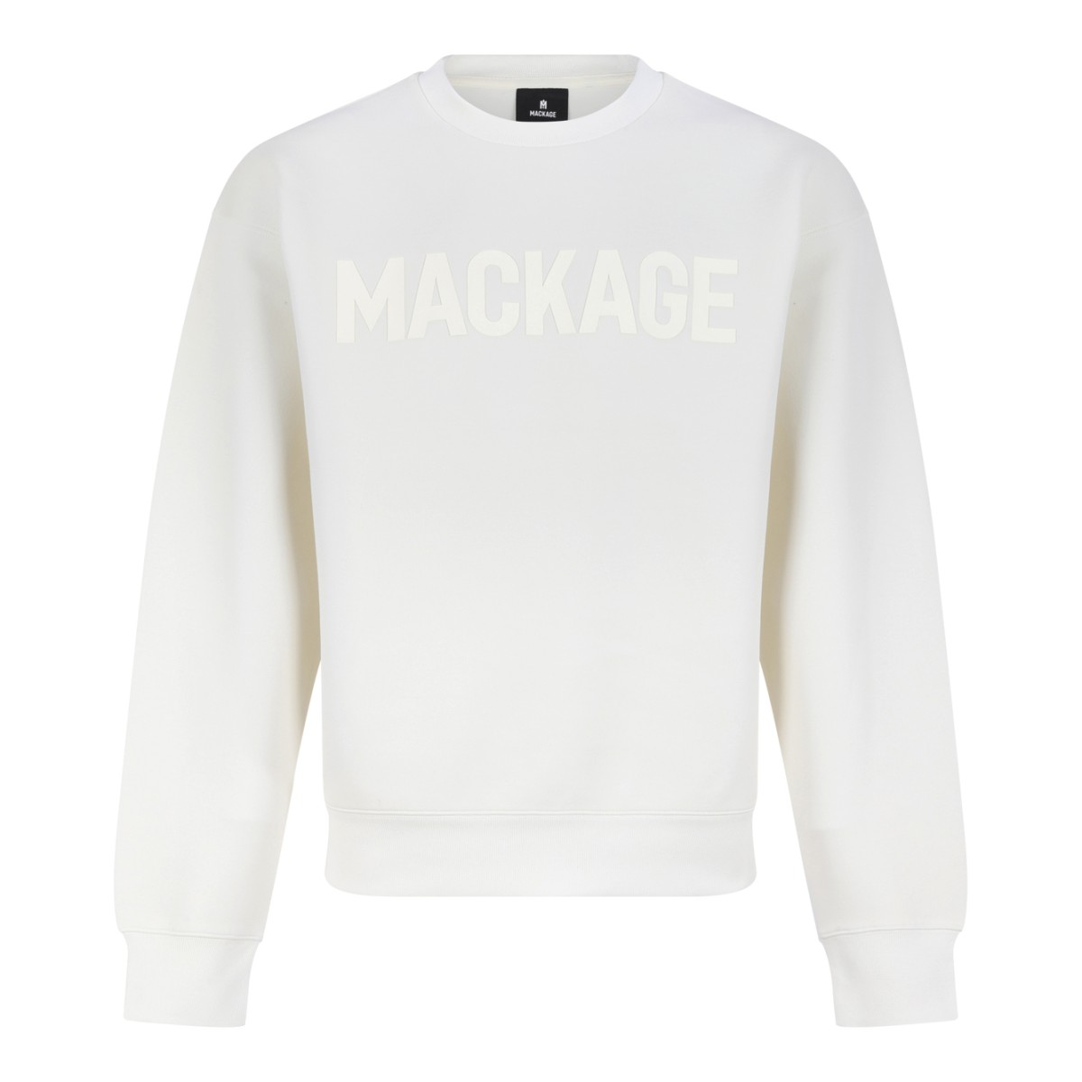 Mackage Cream Logo Cotton Sweatshirt.