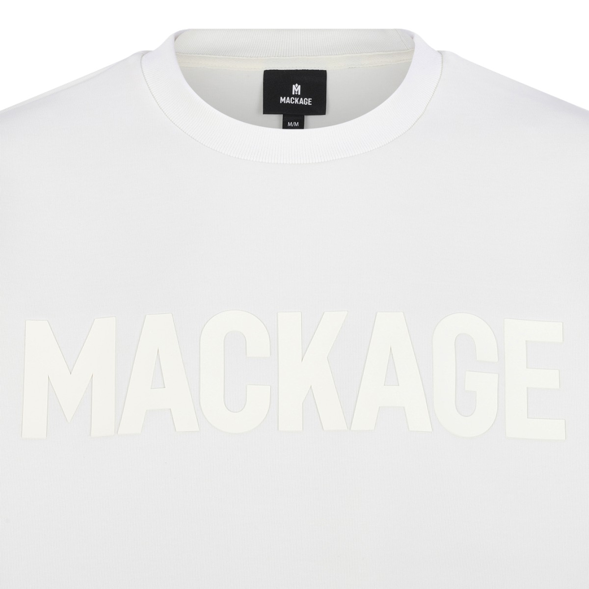 Mackage Cream Logo Cotton Sweatshirt.
