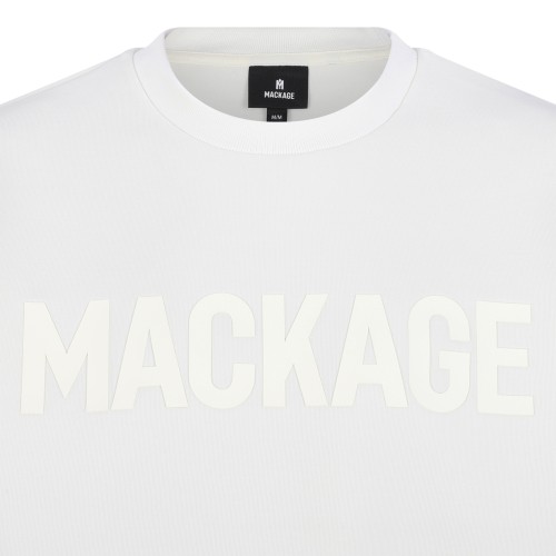 Mackage Cream Logo Cotton Sweatshirt.
