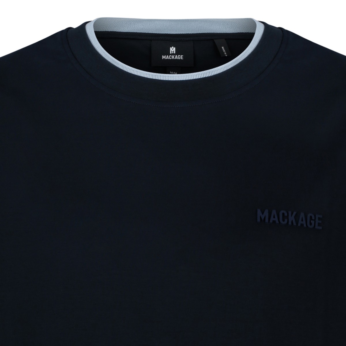 Mackage Black Cotton Logo T-Shirt.