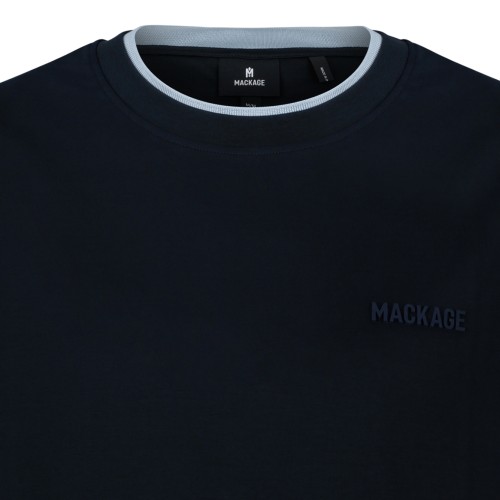 Mackage Black Cotton Logo T-Shirt.