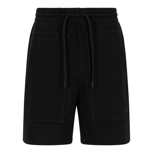 Mackage Black Cotton Drawstring Shorts.