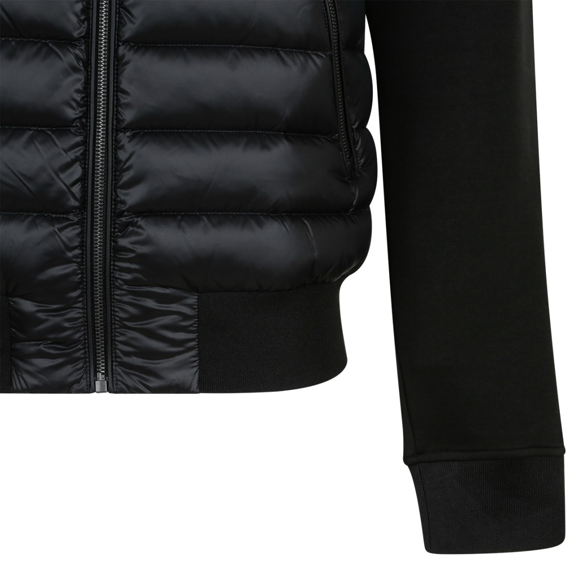 Mackage Black Hybrid Down Jacket.