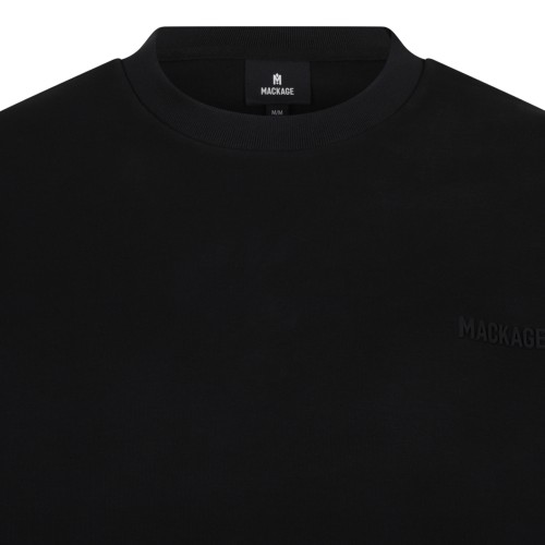 Mackage Black Cotton Crew Neck Sweatshirt.