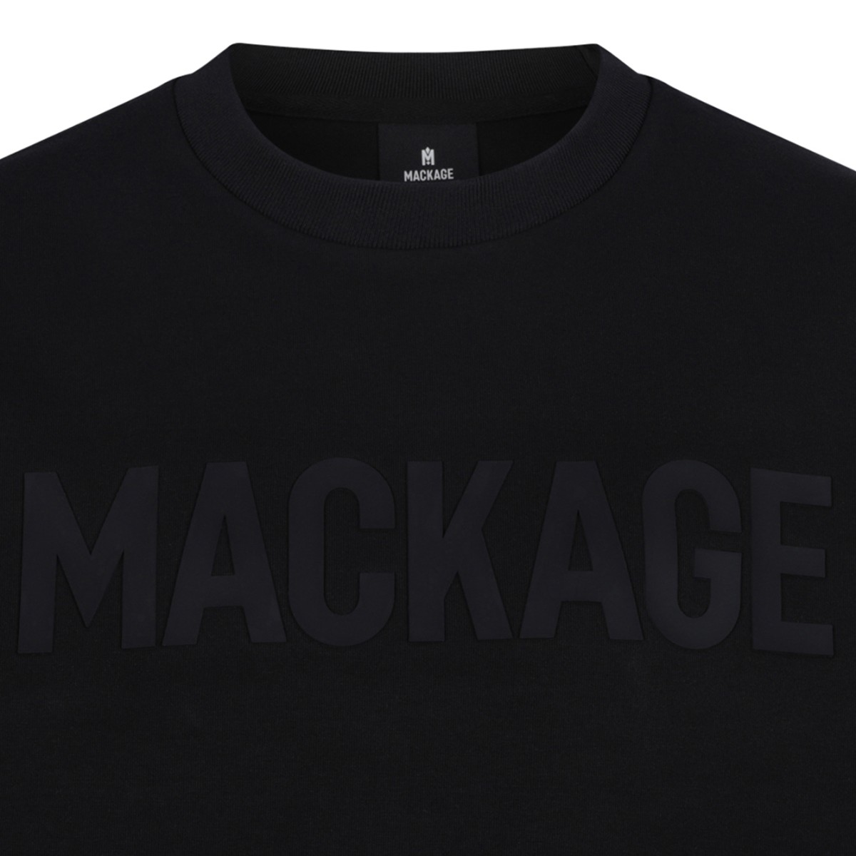 Mackage Black Logo Cotton Sweatshirt.