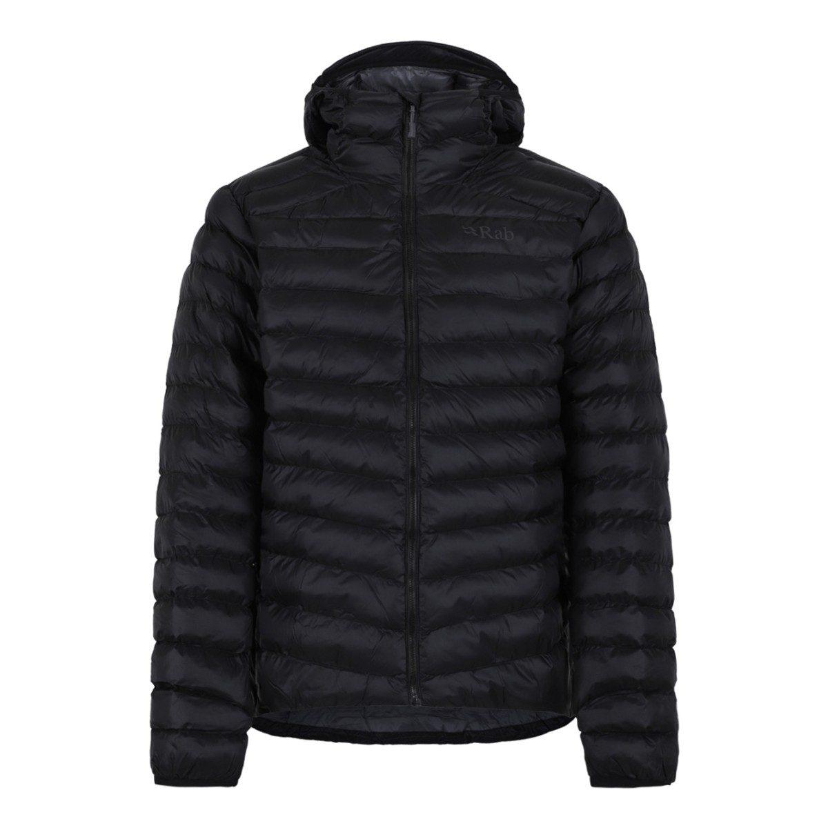 Rab Black Lightweight Quilted Hooded Jacket.