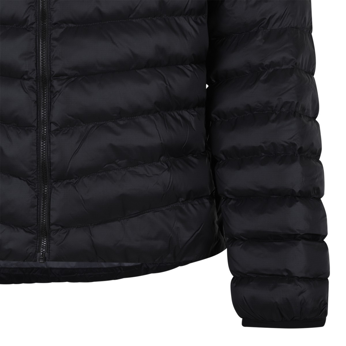 Rab Black Lightweight Quilted Hooded Jacket.