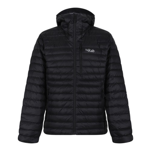 Rab Black Lightweight Down Hooded Jacket.