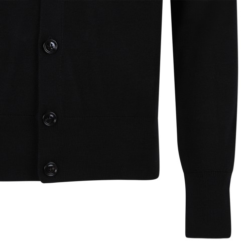 AMI Paris Navy Wool Cardigan.